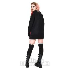 Jawbreaker Laughing Gremlin Oversized Jumper (Black) -Alternative Clothing Store 00a1f97610ede9bb78aa47da45ba