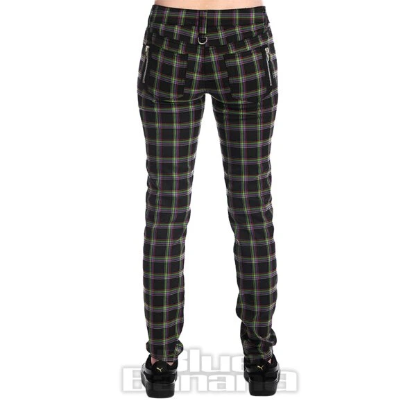 Banned Forever Yours Tartan Trousers (Green) 3 Banned Forever Yours Tartan Trousers (Green) - Image 3