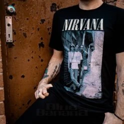 Official Nirvana Alleyway T Shirt (Black) -Alternative Clothing Store 06c7f0f798ef34aa8b19d51bea78 nirvana tshirt