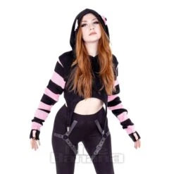 Cupcake Cult Cute Kitty Hoodie (Black/Pink) -Alternative Clothing Store 07d1128c049c11cde9b789cc9c38 151869 b