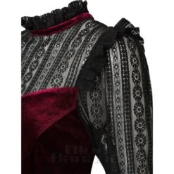 Hell Bunny Bonnie Dress (Burgundy) -Alternative Clothing Store 09cc5f7adff459d705cc72368438