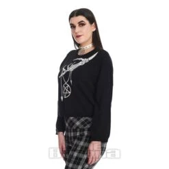 Banned Night Whisperer Pentagram Jumper (Black) -Alternative Clothing Store 0ac5edb17e2a9bf5e0deb558cd93