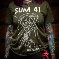 Official Sum 41 Reaper T-Shirt (Green) -Alternative Clothing Store 0f609829d4110c08273f4822f544 sum41 t shirt reaper green 2