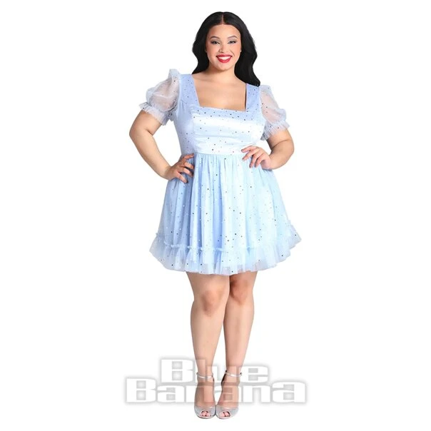Hell Bunny Infinity Mini Dress (Light Blue) 6 Hell Bunny Infinity Mini Dress (Light Blue) - Image 6