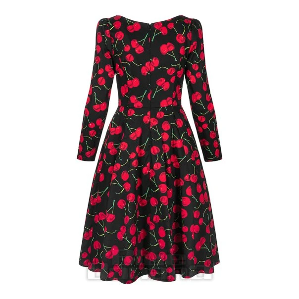 Bleeding Heart Red Cherries Dress (Black) 5 Bleeding Heart Red Cherries Dress (Black) - Image 5