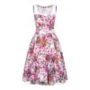 Bleeding Heart Roses Lace Dress (Pink/White)