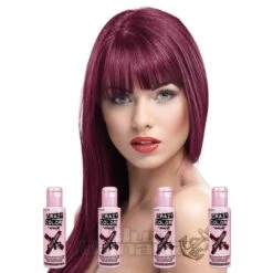 Crazy Color Semi-Permanent Hair Dye 4 Pack 100ml (Burgundy)