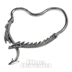 Alchemy Gothic Dragon's Lure Necklace (Silver) -Alternative Clothing Store 127378 b