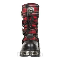 New Rock M.391T-S1 Reactor Tartan Half Boots (Black/Red) -Alternative Clothing Store 128731 m 391t s1 c