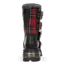 New Rock M.391T-S1 Reactor Tartan Half Boots (Black/Red) -Alternative Clothing Store 128731 m 391t s1 d