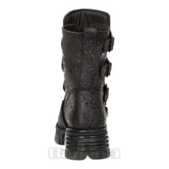 New Rock M.373X-S25 Wild Reactor Vintage Half Boots (Black) -Alternative Clothing Store 128840 m 373x s25 d