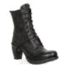 New Rock M.TR001X-S2 Trail Floral Heeled Boots (Black)