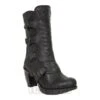 New Rock M.TR003X-S3 Trail Vintage Flower Heeled Boots (Black)