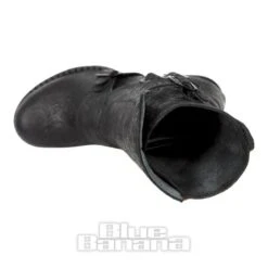 New Rock M.TR003X-S3 Trail Vintage Flower Heeled Boots (Black) -Alternative Clothing Store 128923 m tr003x s3 f