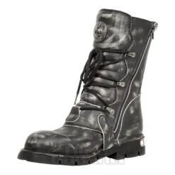 New Rock M.1473-S47 Comfort-Light Half Boots (Grey) -Alternative Clothing Store 129078 m 1473 s47 b