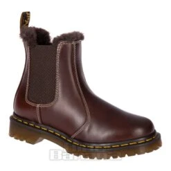 Dr. Martens Dr Martens 2976 Leonore Classic Faux Fur Boots (Dark Brown)
