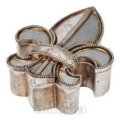 Alchemy Gothic Fleur De Lys Mirror Box (Antique Gold)