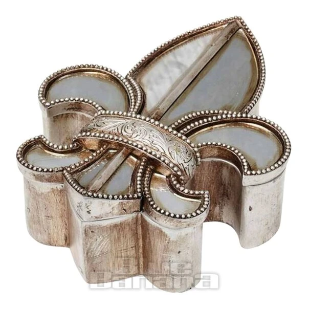 Alchemy Gothic Fleur De Lys Mirror Box (Antique Gold) 1 Alchemy Gothic Fleur De Lys Mirror Box (Antique Gold)