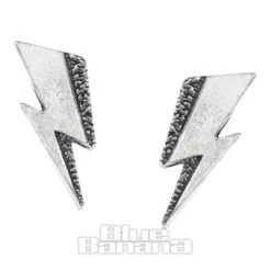 Alchemy Rocks David Bowie Flash Stud Earrings (Pewter)