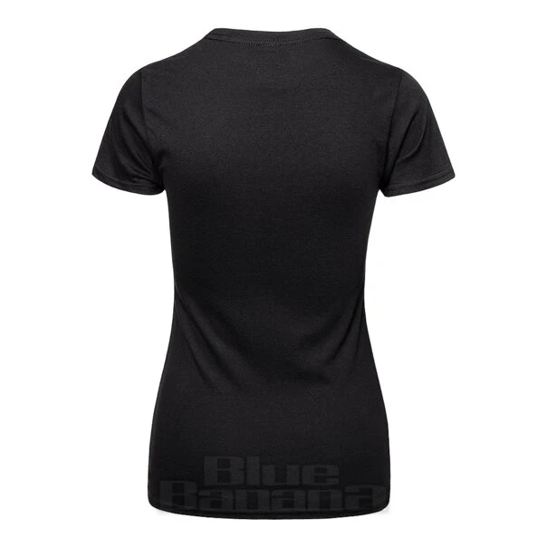 Official Queen Crest Logo Diamante Skinny T Shirt (Black) 2 Official Queen Crest Logo Diamante Skinny T Shirt (Black) - Image 2