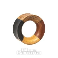 Blue Banana 4 Quarter Wood Flesh Tunnel 42 - 52mm (Brown)