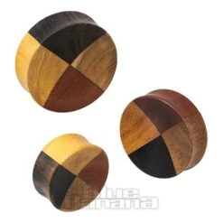 Blue Banana 4 Quarter Wood Ear Plug 42-52mm (Brown) -Alternative Clothing Store 136098 group
