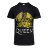 Official Queen Classic Crest T Shirt (Black)