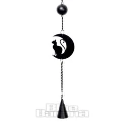 Alchemy Gothic Black Cat & Moon Hanging Decoration (Black) -Alternative Clothing Store 137257 b