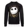 Nightmare Before Christmas Holiday Scare King Crew Neck Sweater (Black)