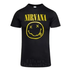 Official Nirvana Smiley Face T Shirt (Black)