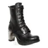 New Rock M-TR001-VS56 Vegan Heeled Boots (Black)
