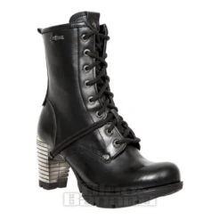 New Rock M-TR001-VS56 Vegan Heeled Boots (Black)