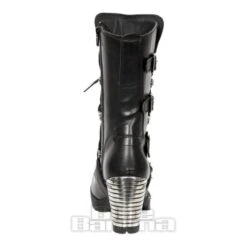 New Rock M-TR003-VS1 Vegan Heeled Boots (Black) -Alternative Clothing Store 140110 m tr003 vs1 d