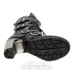 New Rock M-TR003-VS1 Vegan Heeled Boots (Black) -Alternative Clothing Store 140110 m tr003 vs1 e