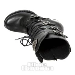 New Rock M-TR003-VS1 Vegan Heeled Boots (Black) -Alternative Clothing Store 140110 m tr003 vs1 f