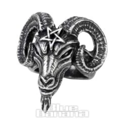 Alchemy Gothic Baphomet Ring (Pewter)