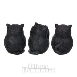 Nemesis Now Three Wise Fat Cats Figurine (8.5cm) -Alternative Clothing Store 141737 b