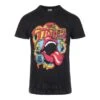 Official Rolling Stones Retro 70s Vibe T Shirt (Black)