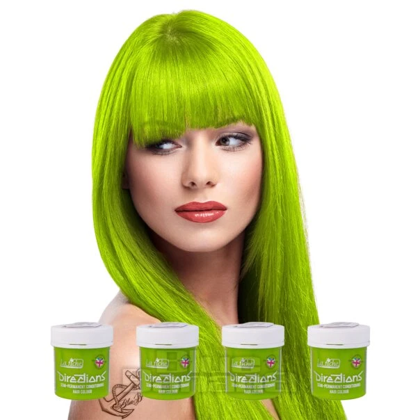 La Riche Directions Colour Hair Dye 4 Pack 88ml (Fluorescent Lime) 1 La Riche Directions Colour Hair Dye 4 Pack 88ml (Fluorescent Lime)