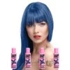 Crazy Color Semi-Permanent Hair Dye 4 Pack 100ml (Sapphire Blue)