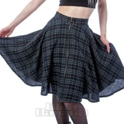 Heartless Isadora Check Skirt (Grey) -Alternative Clothing Store 143148 b