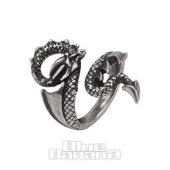 Alchemy Gothic Dragon Lure Ring (Pewter) -Alternative Clothing Store 144571 b
