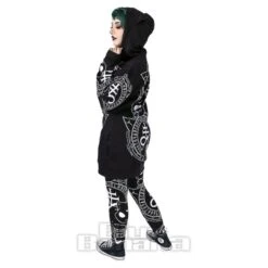 Heartless Cat Craft Hoodie (Black/White) -Alternative Clothing Store 144736 c