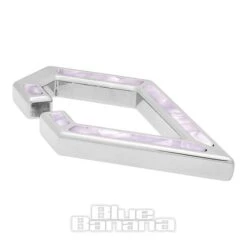 Blue Banana Pentagon Surgical Steel Ear Hanger (Steel/Pearl) -Alternative Clothing Store 145392 b