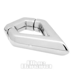 Blue Banana Plain Pentagon Surgical Steel Ear Hanger (Silver) -Alternative Clothing Store 145398 c