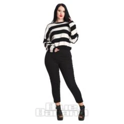 Banned Mordecai Jumper (Black/White) -Alternative Clothing Store 146203 c