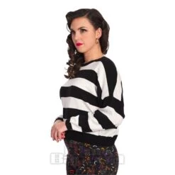 Banned Mordecai Jumper (Black/White) -Alternative Clothing Store 146203 f