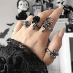 Alchemy Gothic Battle Ring (Silver) -Alternative Clothing Store 146569 b