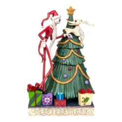 Nightmare Before Christmas Decking The Halls Santa Jack & Zero Figurine