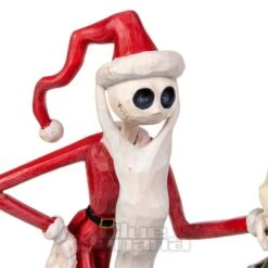 Nightmare Before Christmas Decking The Halls Santa Jack & Zero Figurine -Alternative Clothing Store 147075 f